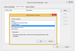 Visual Studio Online Check-In Policies