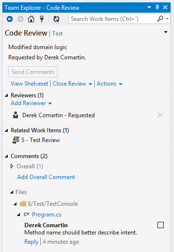 Code Reviews with Visual Studio