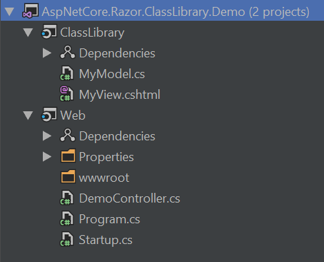 Using ASP.NET Core Razor Views from a Class Library - CodeOpinion